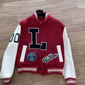 Authentic Louis Vuitton Red Dreamin stadium Jacket